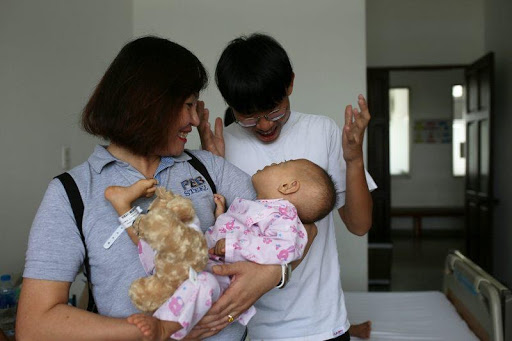 A baby just had heart surgery thanks to the donation from PEB Stee