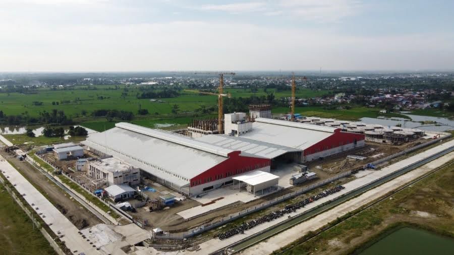 A Pebsteel-designed pre-engineered steel factory currently in operation