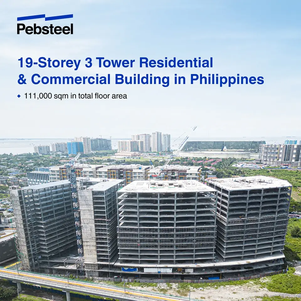 19-storey 3 tower residential & commercial building in Philippines
